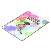 Großer Dane Hund wünscht Glück im neuen Jahr Notizblock (Linke Seite)