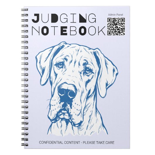 Großer Däne Hundeshow-Geschenknotizbuch Notizblock (Vorderseite)