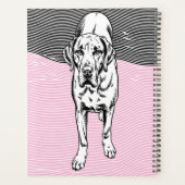 Großer Däne Hundeshow-Geschenknotizbuch Planer (Rückseite)