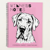 Großer Däne Hundeshow-Geschenknotizbuch Planer (Vorderseite)