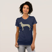 Großer Däne-HundeSilhouette T-Shirt (Vorne ganz)