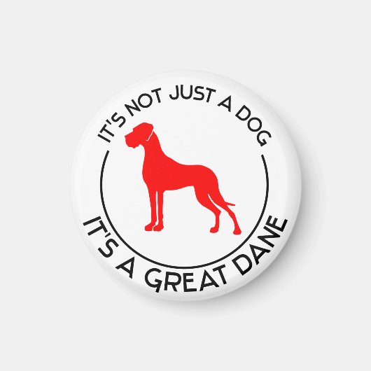 Großer Däne Illustration Magnet (Vorne)