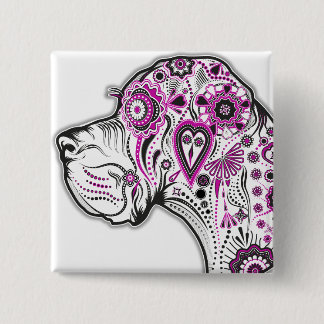 Großer Däne Illustrationskopf  Button