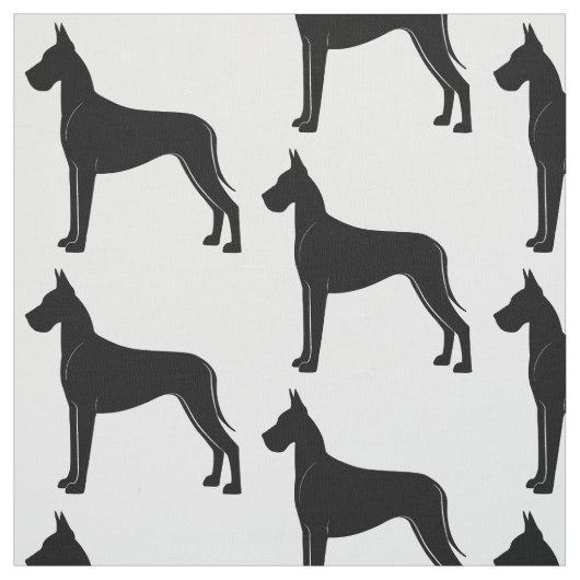 Großer Däne in der Silhouette Stoff (Muster)