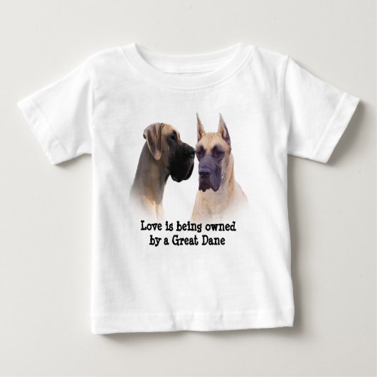 Großer Däne-König des Hundekleinkind-UnisexT - Baby T-shirt (Vorderseite)