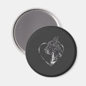 Großer Däne Magnet (Vorderseite/Rückseite)