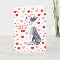Großer Dane Mantle Valentine's Day Kiss