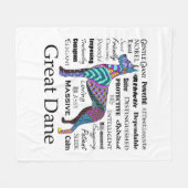 Großer Däne-Merkmal-Fleece-Decke Fleecedecke (Vorderseite (Horizontal))