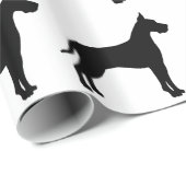 Großer Däne-Silhouette Geschenkpapier (Rolleneckpunkt)