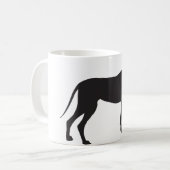Großer Däne-Silhouette Kaffeetasse (Vorderseite Links)