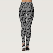 Großer Däne-Silhouette-Muster Leggings (Rückseite)