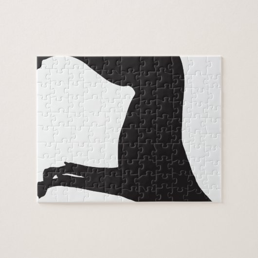 Großer Däne-Silhouette Puzzle (Horizontal)