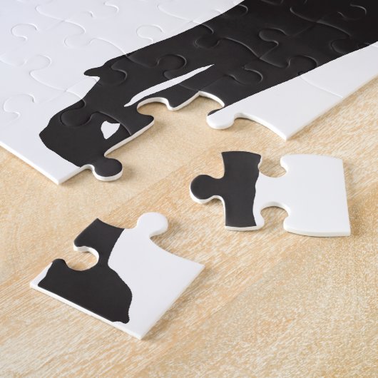 Großer Däne-Silhouette Puzzle (Seite)