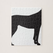 Großer Däne-Silhouette Puzzle (Vertikal)