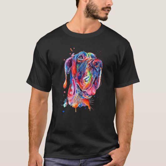 Großer Däne Splash Dane T-Shirt (Vorderseite)