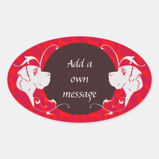 Großer Dane Sticker (Vorderseite)