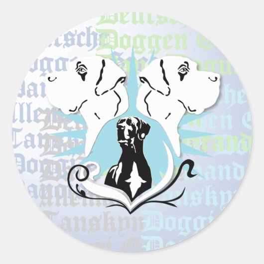 Großer Dane Sticker (Vorderseite)