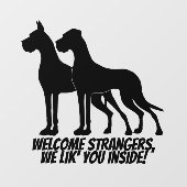 Großer Dane-Sticker / Kleben Fensteraufkleber (Blatt)