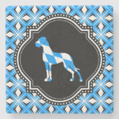 Großer Dane-Stummelhund Steinuntersetzer (Vorderseite)
