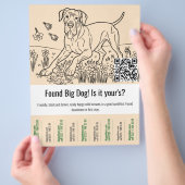 Großer Däne Vorlage Tear Off gefunden Flyer (Hand)