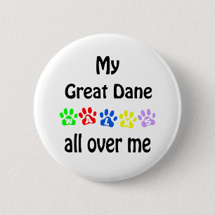 Großer Dane-Walking-Entwurf Button