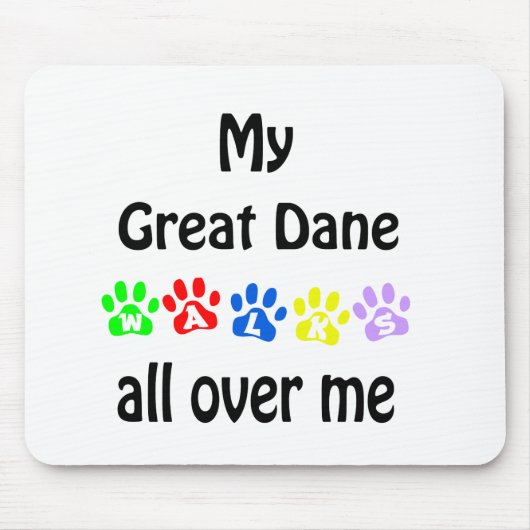 Großer Dane-Walking-Entwurf Mousepad (Vorne)