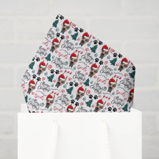 Großer Däne Weihnachten Seidenpapier (Geschenk Tasche)