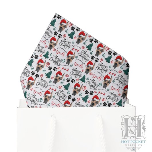 Großer Däne Weihnachten Seidenpapier