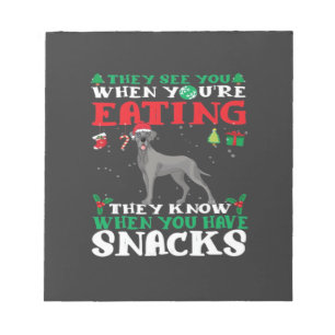 Großer Däne Weihnachts-Spaß Classic T-Shirt Notizblock