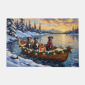 Großer Däne Weihnachtsboot Urlaub Fußmatte (Vorderseite)