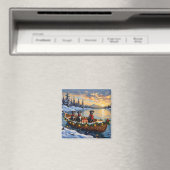 Großer Däne Weihnachtsboot Urlaub Magnet (In Situ (Geschirrspüler))