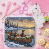 Großer Däne Weihnachtsboot Urlaub Pappteller (Party)