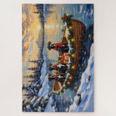 Großer Däne Weihnachtsboot Urlaub Puzzle (Vertikal)