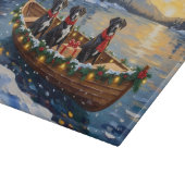 Großer Däne Weihnachtsboot Urlaub Schneidebrett (Ecke)