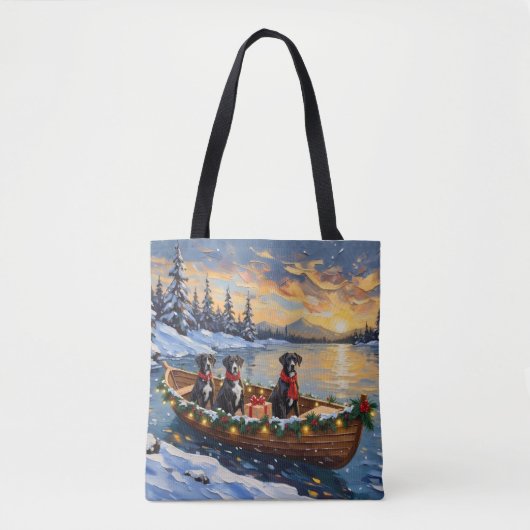 Großer Däne Weihnachtsboot Urlaub Tasche (Vorderseite)