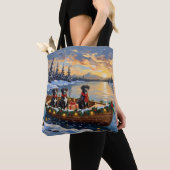 Großer Däne Weihnachtsboot Urlaub Tasche (Von Nahem)
