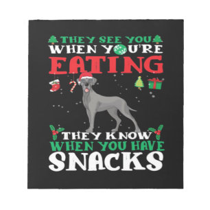 Großer Däne Weihnachtsspaß Classic T-Shirt Notizblock