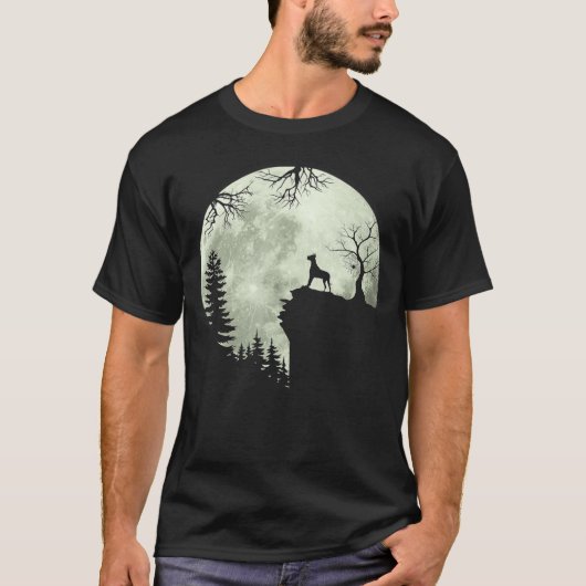 Großer Dänen- und Mondhund in Waldhunde T-Shirt (Vorderseite)