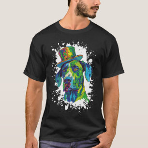 Großer Dänischer Hund Kopf Irischer Lustiger St. P T-Shirt