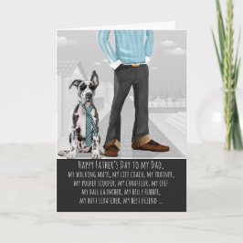 Großer Dänischer Hund und Papa Lustiger Vatertag Feiertagskarte