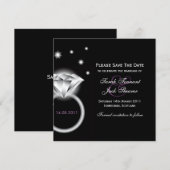 Grosser Diamantring Save the Date (Vorne/Hinten)