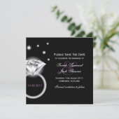 Grosser Diamantring Save the Date (Stehend Vorderseite)