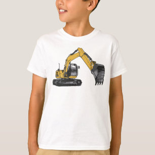 Großer die Raupen-Bagger des Jungen T-Shirt