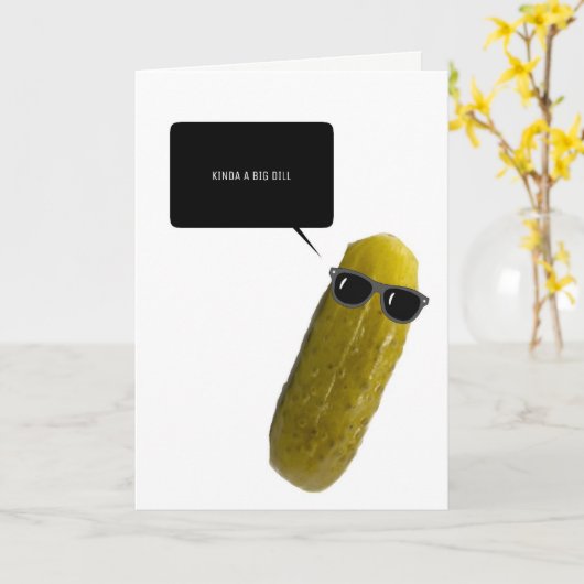 GROSSER DILL-GLÜCKWUNSCH KARTE (Gelbe Blume)