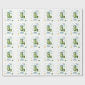 Großer Dill-Gurken-Junge Geburtstag jedes Alter Geschenkpapier (Flach)