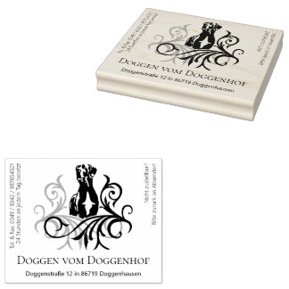 Großer Doggen Stempel viel Text