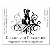 Großer Doggen Stempel viel Text (Prägung)