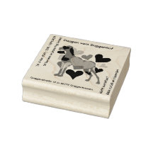 Großer Doggen Stempel viel Text
