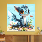 Großer Drache mit Augen Leinwanddruck (Insitu (Wohnzimmer))