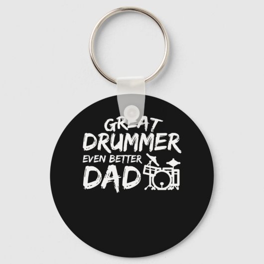 Großer Drummer noch besser Vater Geschenk Shirt Schlüsselanhänger (Vorderseite)